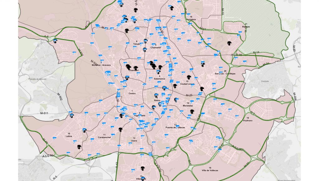 Servicio de Estacionamiento Regulado (SER) de Madrid mapa zonas bajas emisiones madrid 1024x582 - Servicio de Estacionamiento Regulado (SER) de Madrid