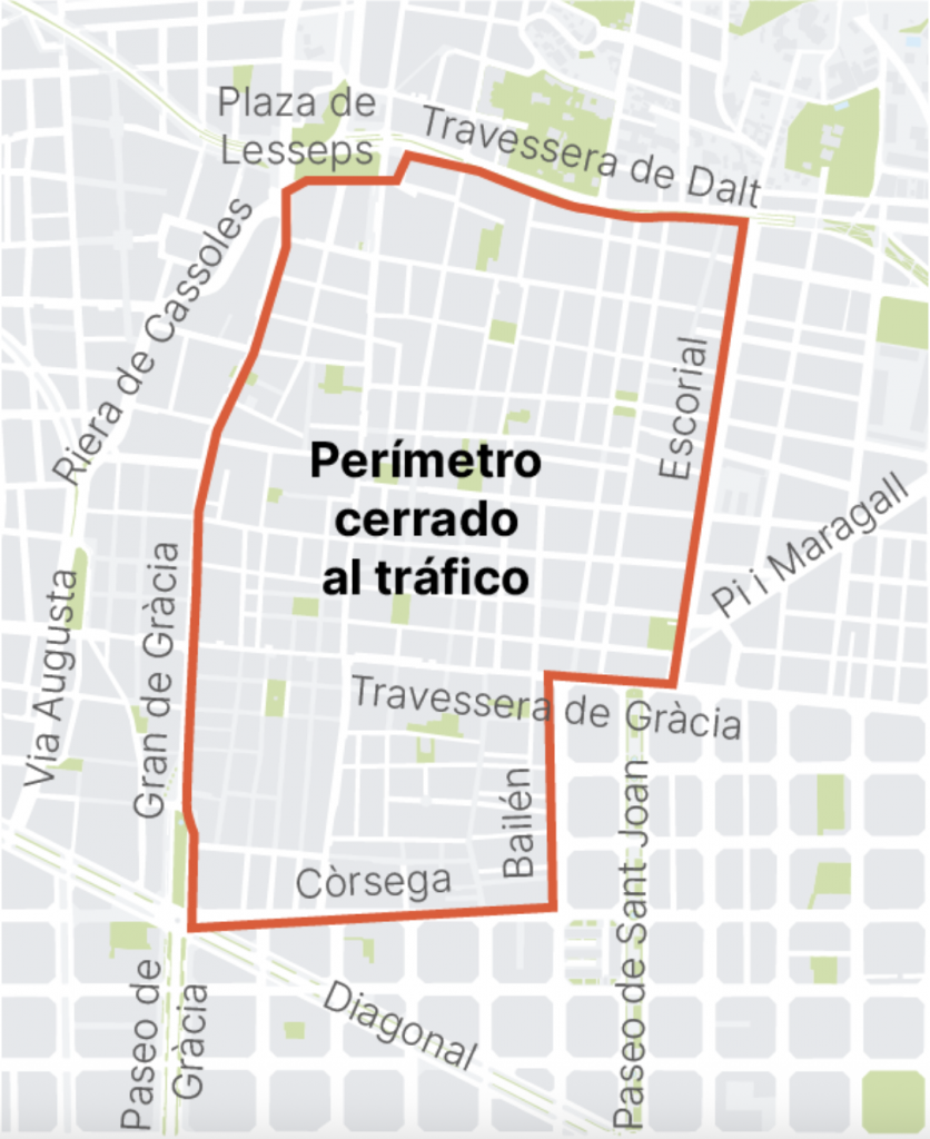 Festa Major de Gràcia 2025: programa, calles decoradas y cómo llegar en coche calles cortadas fiestas de gracia 836x1024 - Festa Major de Gràcia 2025: programa, calles decoradas y cómo llegar en coche