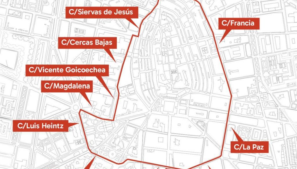 mapa (2025) zona bajas emisiones vitoria