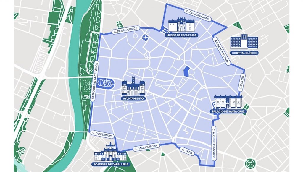 mapa zbe valladolid 1024x582 - ZBE Valladolid: qu&eacute; es, mapa, normas y c&oacute;mo aparcar cerca
